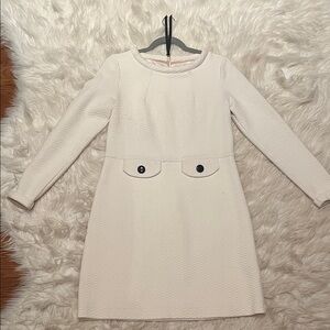 Boden Cream Formal Dress with Black Accents